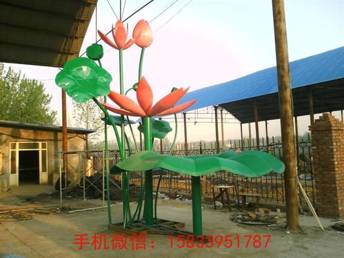 仿真荷花景观艺术雕塑摆件
