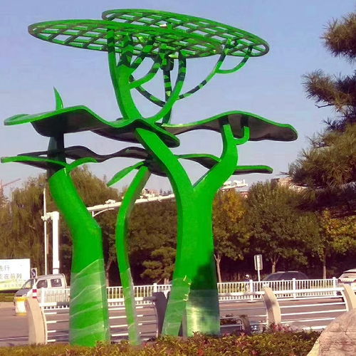 不锈钢树雕塑 广场抽象艺术树雕塑