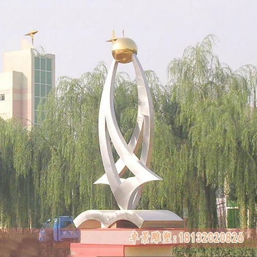 户外园林景观不锈钢几何切面鹿雕塑 酒泉白钢雕塑景观加工厂