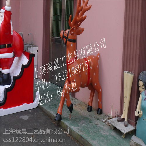 现货玻璃钢园林场地道具景观雕刻美陈工艺品 圣诞老人景观艺术